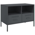 vidaXL Meuble TV anthracite 68x39x50 5 cm acier
