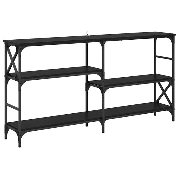 vidaXL Table console Chêne noir 150 x 29 x 76 5 cm Bois d'ingénierie