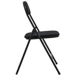 vidaXL Chaise pliante 2 Pièces Noir 48 x 44 x 78 cm Velours