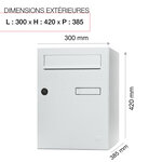 Boite à colis Eclipse 1 porte blanc mat RAL 9016 M