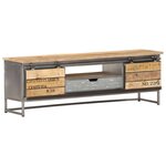 vidaXL Meuble TV 120 x 30 x 40 cm Bois massif de manguier