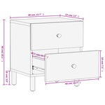vidaXL Tables de chevet 2 Pièces noir 40x33x46 cm bois de manguier solide