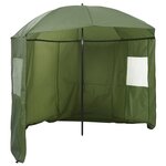 vidaXL Umbrella de pêche 218 x 185 cm Polyester Oxford Jaune armée