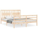 vidaXL Cadre de lit sans matelas bois massif