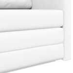 vidaXL Canapé-Lit Blanc 124 x 71 x 78 cm Cuir artificiel