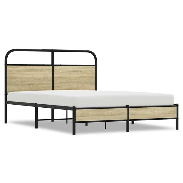 vidaXL Cadre de lit sans matelas 120x200 cm chêne sonoma