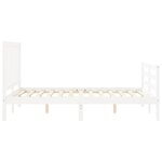 vidaXL Cadre de lit sans matelas blanc 140x200 cm bois de pin massif