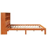 vidaXL Lit bibliothèque sans matelas cire marron 180x200 cm pin massif