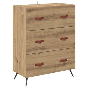 vidaXL Commode 3-Tiroir Chêne Artisanal 69 5 x 34 x 90 cm