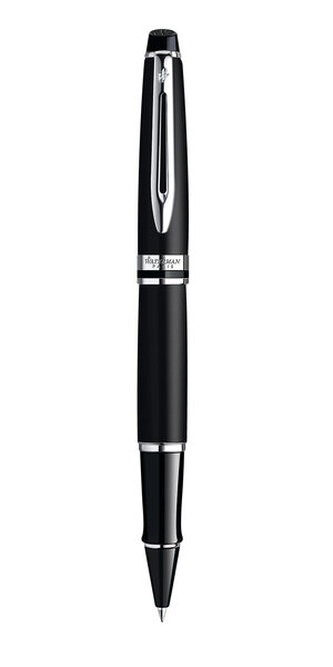 Waterman stylo roller expert  pointe fine  noir mate  recharge noire pointe fine  coffret cadeau