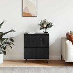 vidaXL Buffet Noir 60 x 35 x 70 cm Bois d'ingénierie