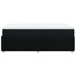 vidaXL Sommier à lattes de lit avec matelas Noir 120x200 cm Tissu