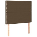 vidaXL Cadre de lit avec tête de lit Marron foncé 90x200 cm Tissu