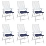vidaXL Coussins de palette lot de 6 bleu marine 40x40x4cm tissu oxford