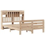 vidaXL Lit bibliothèque sans matelas 150x200 cm bois massif de pin