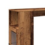vidaXL Table de bar avec étagères vieux bois bois d'ingénierie