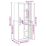 vidaXL Armoire de rangement 2 Pièces Blanc 60 x 40 x 180 cm Acier