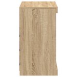 vidaXL Buffet avec lumières LED chêne sonoma 60 5x37x67 cm