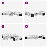 vidaXL Ensemble de canapés d'extérieur 9 pc Naturel et gris clair