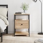 vidaXL Table de chevet chêne sonoma 40x42x56 cm bois d'ingénierie