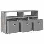 vidaXL Basboard avec tiroir Gris Sonoma 72 x 22 5 x 38 cm