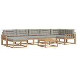 vidaXL Ensemble de canapés d'extérieur 8 pc Blanc et gris clair