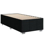 vidaXL Sommier à lattes de lit avec matelas Noir 90x200 cm Tissu