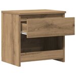 vidaXL Table de chevet chêne artisanal 40x30x39 cm bois d'ingénierie