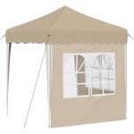 vidaXL Tente de fête pop-up 195 x 195 x 245 cm Crème Tissu Oxford