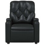 vidaXL Fauteuil de massage inclinable Noir Similicuir