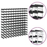 vidaXL Casier à bouteilles pour 120 bouteilles Noir Bois de pin solide