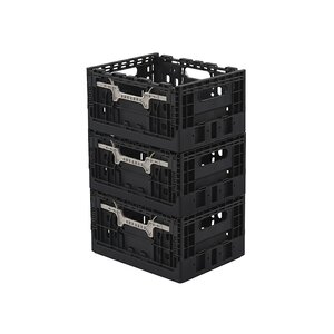 Pack and Move - Lot 3 Bacs Rangement Pliables - Charge 5 kg - 27 5 x 37 x 19 cm - Stockage  Outillage - Rangement Facile - Robustes - 15L