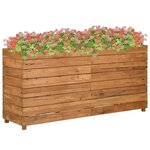 vidaXL Lit surélevé 150x40x72 cm bois de teck recyclé et acier