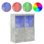 vidaXL Buffet gris béton 81x37x100 cm bois d'ingénierie