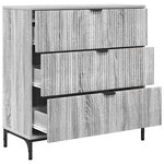 vidaXL Buffet Gris Sonoma 79 5 x 33 x 82 cm Bois d'ingénierie