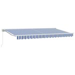 vidaXL Cadre d'auvent Bleu et Blanc 350 x 200 cm
