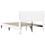 vidaXL Cadre de lit avec bandes LED Blanc 160 x 200 cm Simili cuir