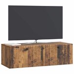 vidaXL Meuble TV mural 98 x 41 x 30 cm Bois ancien Bois d'ingénierie