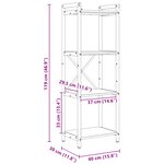 vidaXL Bibliothèque Chêne sonoma 40 x 30 x 118 cm Bois d'ingénierie