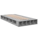 vidaXL Cadre de lit sans matelas sonoma gris 75x190 cm