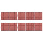 vidaXL Carreau de terrasse 10 Pièces Rouge 30 5 x 30 5 x 2 2 cm
