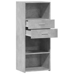 vidaXL Buffet haut gris béton 50x42 5x124 cm bois d'ingénierie