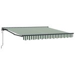 vidaXL Cadre d'auvent Vert et blanc 300 x 250 cm