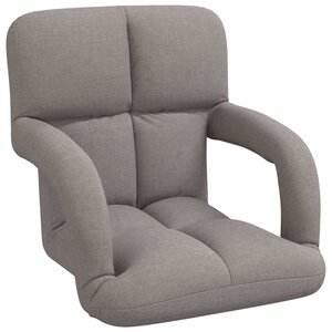 vidaXL Chaise de sol réglable avec accoudoir Taupe Tissu