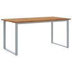 vidaXL Ensemble de salle à manger pour jardin 7 Pièces Gris et marron