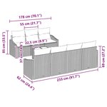 vidaXL Ensemble de canapé de jardin Manuel 8 Pièces Gris 55 x 55 x 37 cm