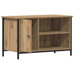 Meuble TV vidaXL en chêne artisan de 80x40x50 cm en bois d'ingénierie et acier