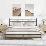 vidaXL Cadre de lit sans matelas chêne marron 183x213 cm