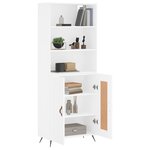 vidaXL Buffet haut Blanc 69 5x34x180 cm Bois d'ingénierie