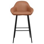 vidaXL Tabourets de bar lot de 2 marron clair similicuir